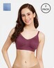 Rerooted Simplicity Double Layered Non-Wired Non-Padded 3/4th Coverage  T-Shirt Bra (Pack of 2)