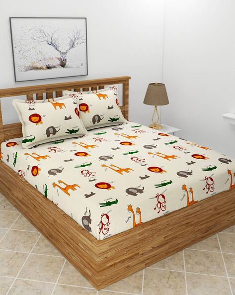 Cartoon print hotsell bed sheet