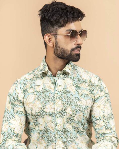 Buy Cream Shirts for Men by Tistabene Online