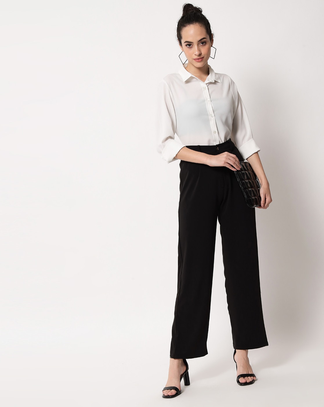 Buy Black Trousers & Pants for Women by KOTTY Online