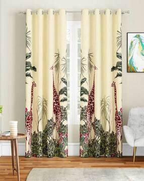 sej by nisha gupta Set of 2 Floral Door Curtains-picture-12
