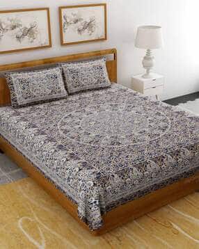 uniqchoice 120TC Double Bedsheet with 2 Pillow Covers-picture-37
