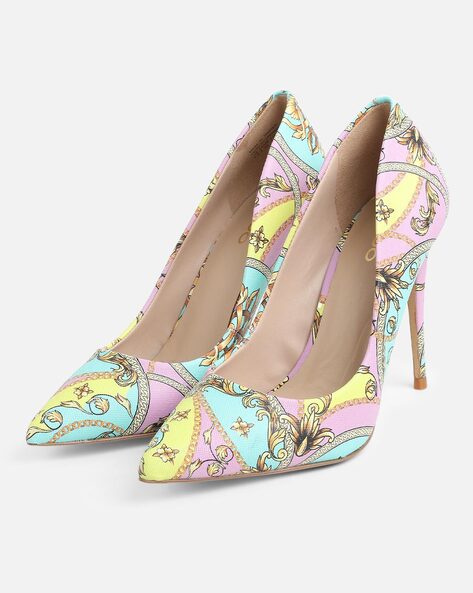 Bright hot sale floral heels