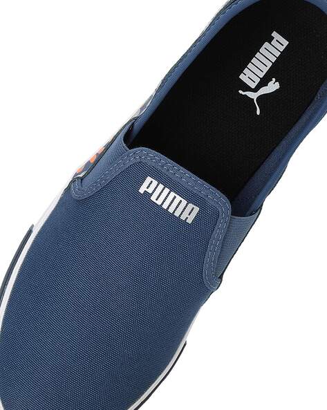 puma slip ons blue