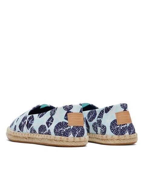 Toms Ditsy Espadrilles Blue Batik Print Espadrilles