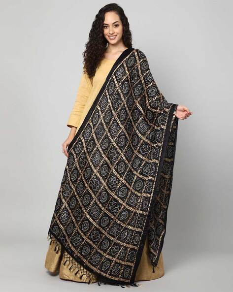 Aditi Wasan Block Print Bandhej Dupatta