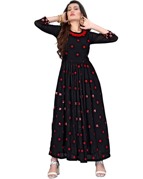 AAI KHODAL CREATION FlaredAline Gown Price in India  Buy AAI KHODAL  CREATION FlaredAline Gown online at Flipkartcom