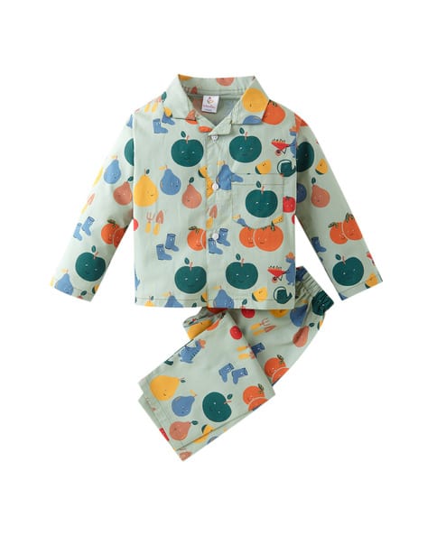 Buy Green Nightsuit Sets for Boys by BABYWISH Online