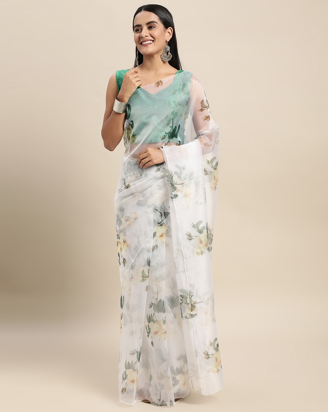 Buy White Sarees for Women by Rekha Maniyar Online | Ajio.com