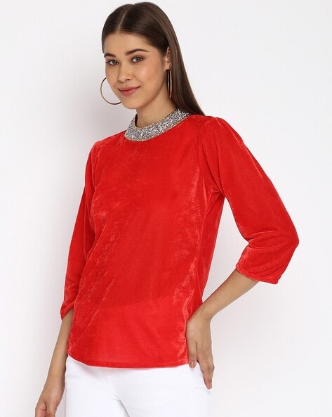 Buy Red Tops for Women by Mayra Online