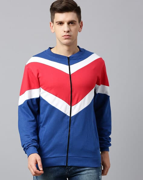 Colour-block Crew Neck Sweatshirt