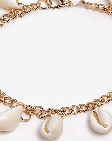 Ferosh Gold Shell Bracelet: Buy Ferosh Gold Shell Bracelet Online at Best  Price in India