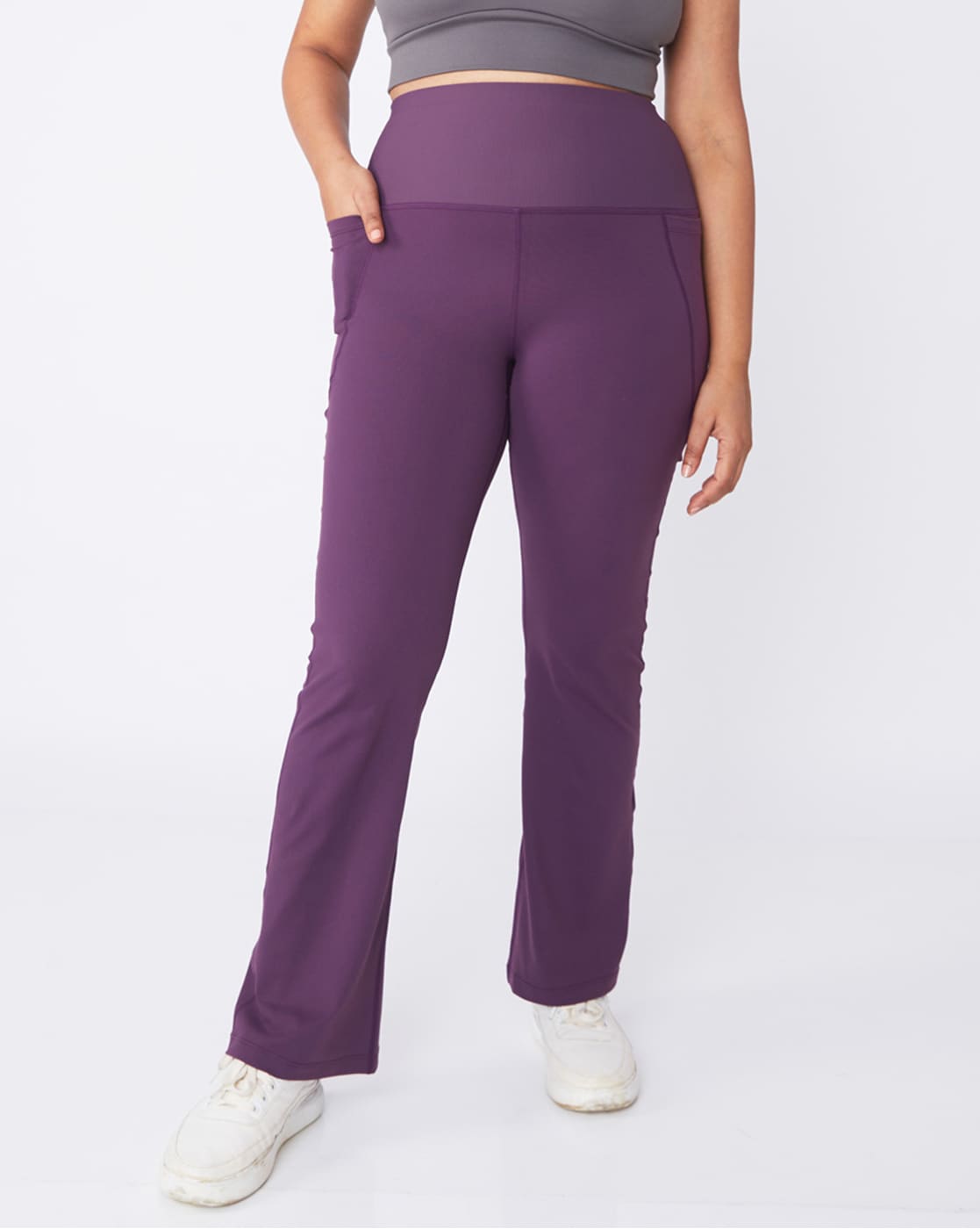 Four Color Combinations with Dark Purple Pants  Pumps  Push Ups