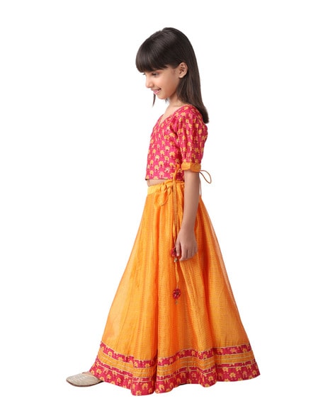 Buy Teal Ethnic Wear Sets for Girls by Fabindia Online | Ajio.com