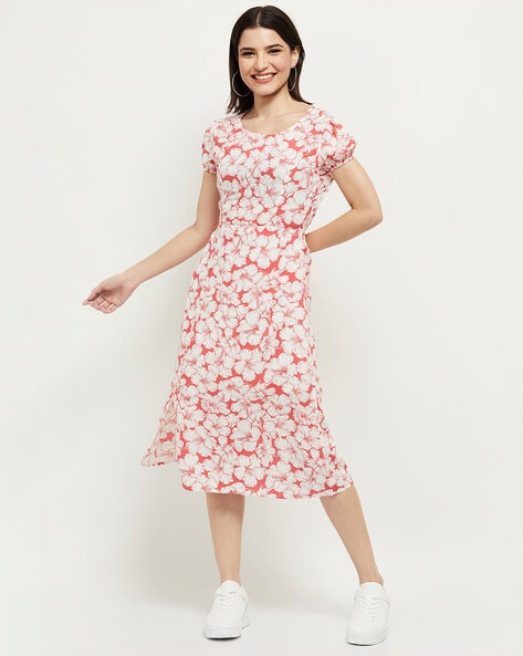 Reiss Ivy Floral Print Midi Dress