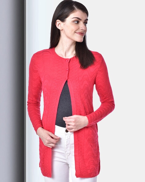 Longline on sale red cardigan