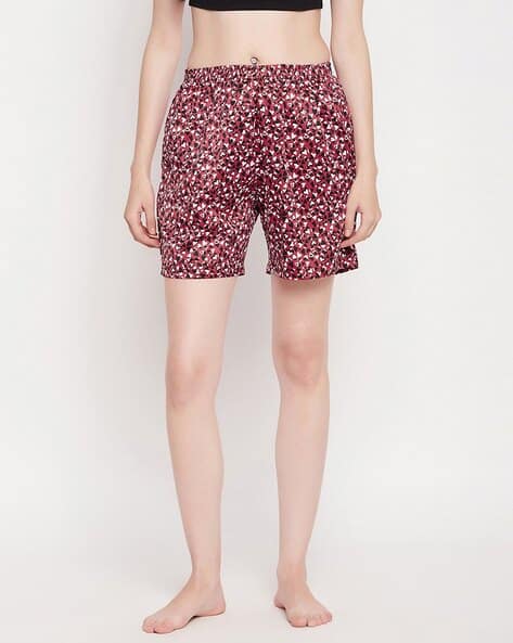 Buy Red Pyjamas Shorts for Women by Clovia Online