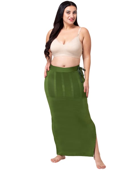 Buy DERMAWEAR Women Blended Green Fabric Saree Shapewear (XL) Online at  Best Prices in India - JioMart.