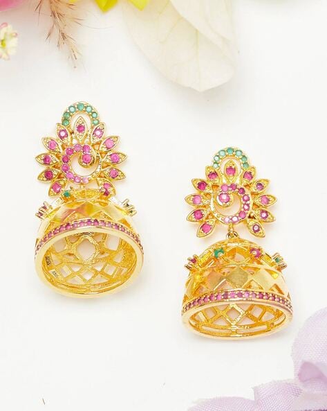 Coloured Gems Adorned Earrings – VOYLLA