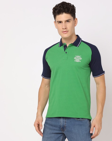 Colourblock Slim Fit Polo T-Shirt