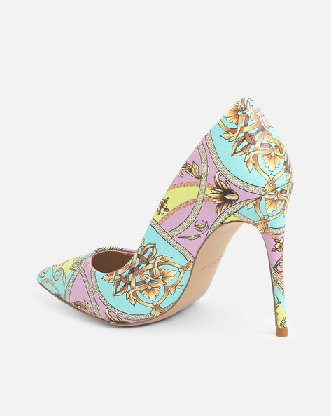 Bright Multicolored Female Shoes On High Heels Stock Photo - Download Image  Now - Adult, Arts Culture and Entertainment, Beige - iStock
