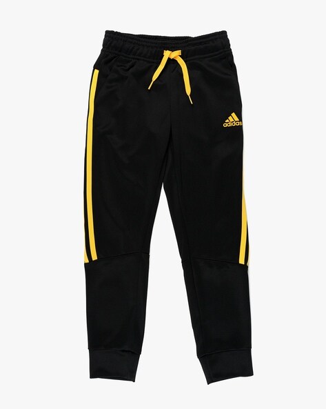 Active Sports Straight Track Pants with Elasticated Drawstring Waist