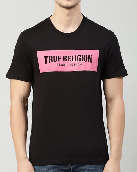 Brand Print Crew-Neck T-Shirt