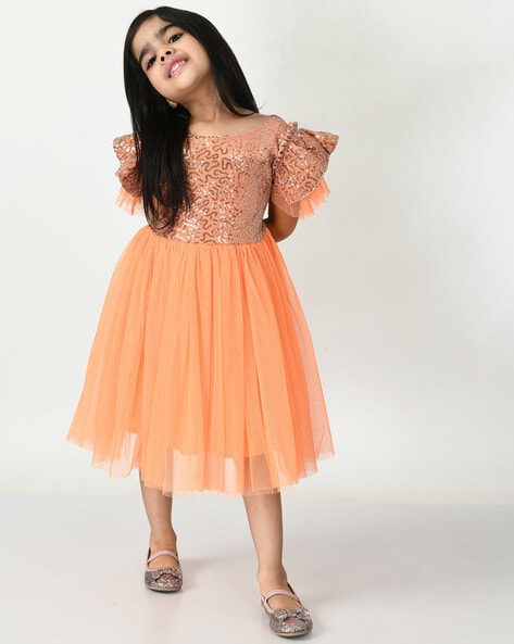 Amazon.com: Baby Girls Tutu Dress Toddler Tulle Summer Dress Infant  Sleeveless Dress Girl Romper Skirt for Birthday Wedding Orange 69M :  Clothing, Shoes & Jewelry