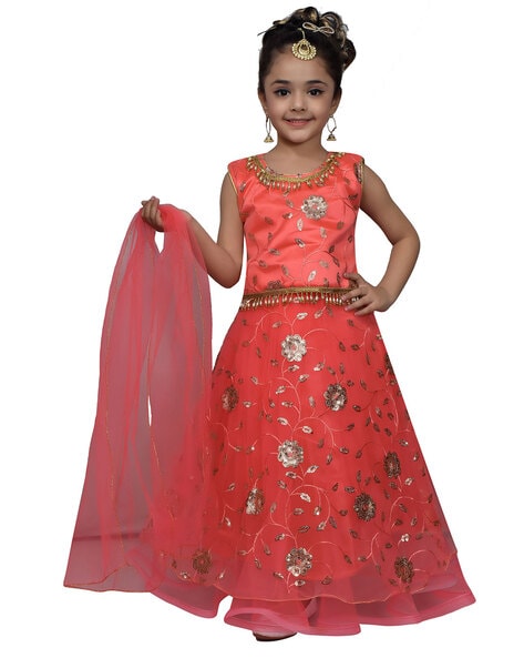 Red lehenga for hot sale baby girl