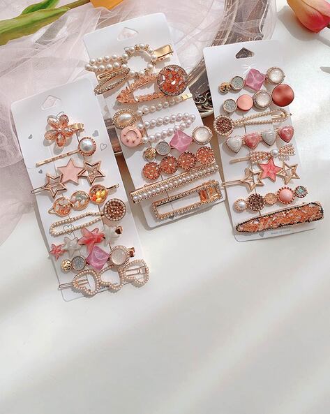 Embellished Pearl Hair Clips