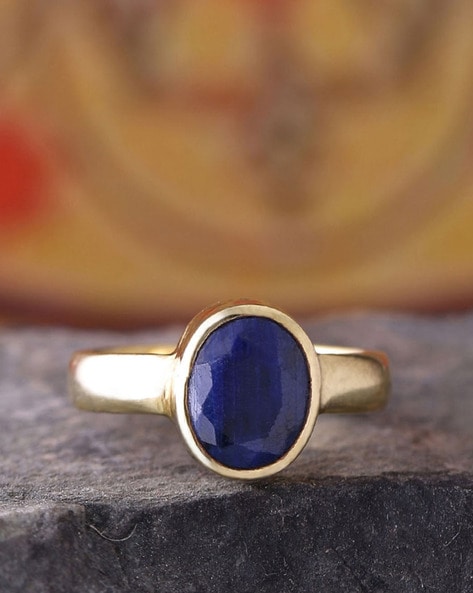 14K Yellow Gold Sapphire and Diamond Ring, Minimalist Diamond Cluster Ring,  Wedding Ring, Gemstone Ring, Sapphire Ring, Rings for Women