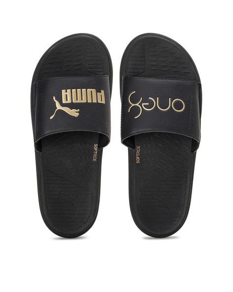 Buy Puma Black-Puma Team Gold Sandals Men by Online |