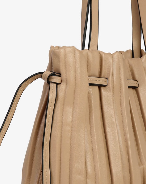 Zara mini pleated online bucket bag