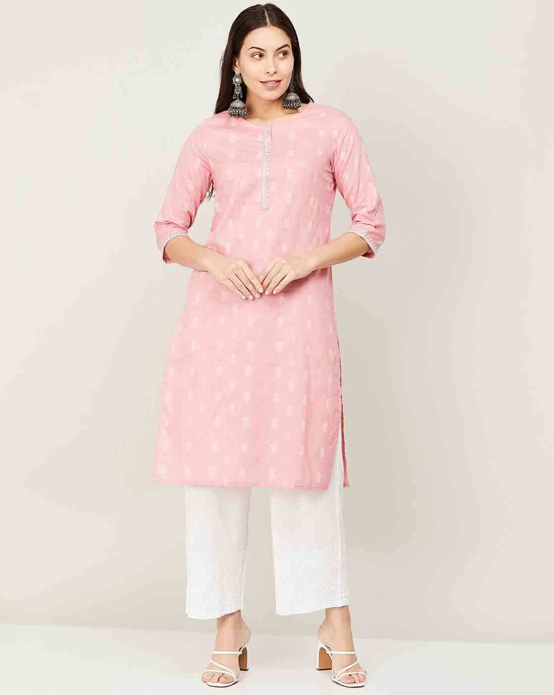 Buy Pink Kurtas & Kurtis for Women by MELANGE BY LIFESTYLE Online