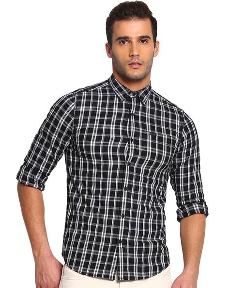 Wrangler Men Checked Slim Fit Shirt