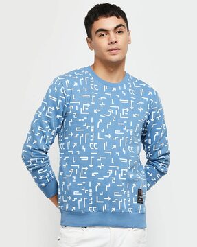 monogram sweatshirt blue