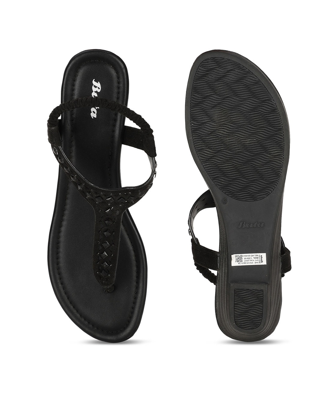 Buy Black Flat Sandals for Women Online in India - Westside