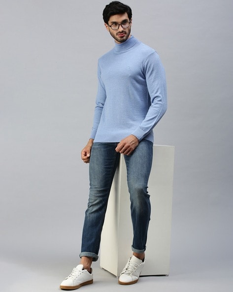 Aqua turtleneck sweater best sale