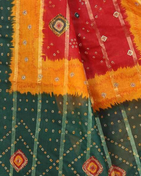 Sky Pure GajiSilk Bandhani Saree - Bandhani - Bandhani - Kutch