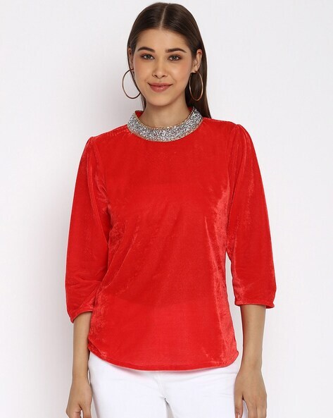 Buy Red Tops for Women by Mayra Online