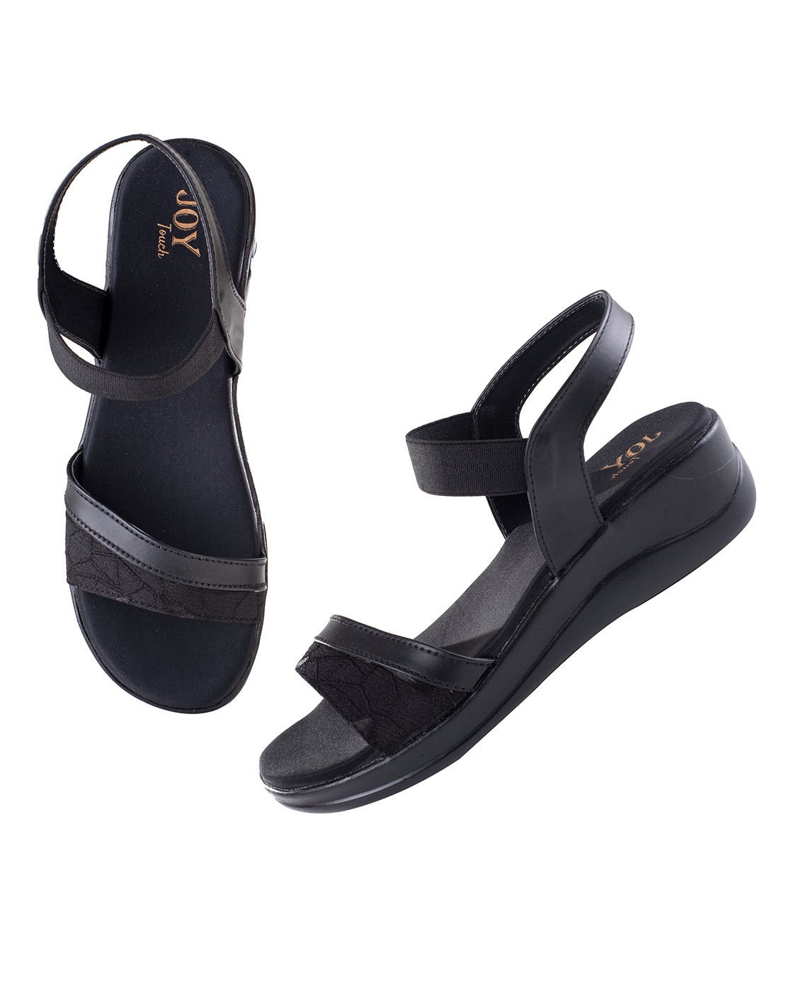 Buy Black Heeled Sandals for Women by JOYTOUCH Online