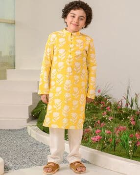 pspeaches Floral Print Kurta Pyjamas Set-picture-14
