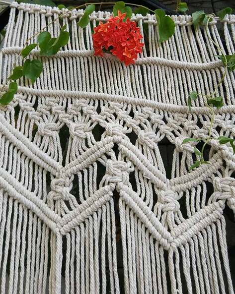 Cotton Geometric Rope Curtain freeshipping - Ecofynd