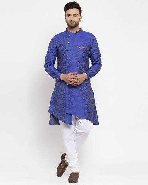 KLOTTHE Kurta with Floral Woven Motifs