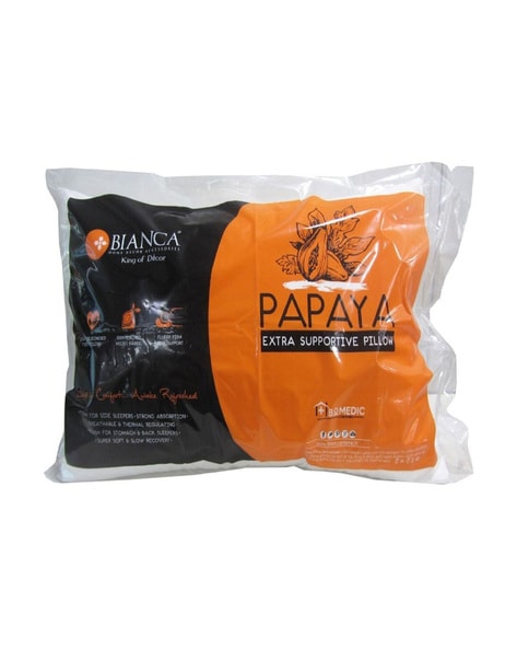 BIANCA Soft Papaya Microfiber Pillow With Smooth Microfiber Shell