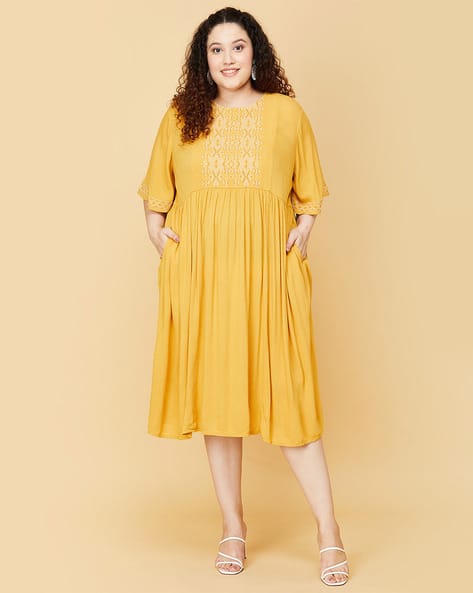 Buy Mustard Dresses Gowns for Women by max Online