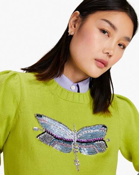 Dragonfly Embellished Sweater
