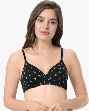 Buy SOIE Black Womens Soie A Full Coverage All-Day Cotton Bra