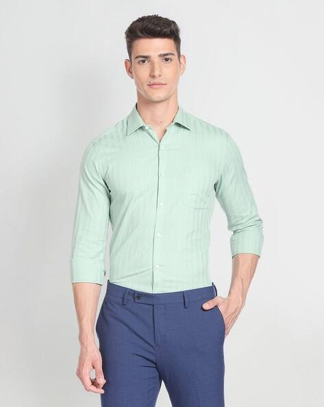 ARROW Striped Slim Fit Shirt with Patch Pocket