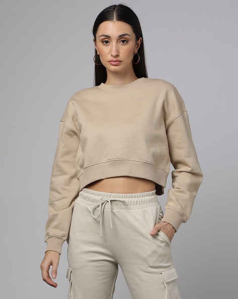 Buy Beige Sweatshirt & Hoodies for Women by Outryt Online